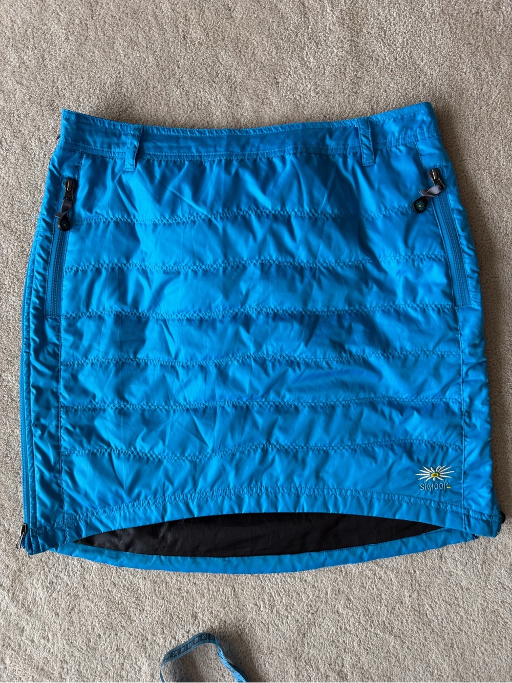 Skhoop Blue Quilted Ski Skirt